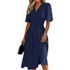 LUNULE Vestito Primaverile Donna, Vestito Donna Anziana Elegante, Outfit Primavera Dresses (Marine,L)