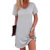 Bresdk Camicia da Notte Donna Cotone Parto Allattamento Ospedale Scollo a V