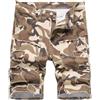 Generico Pantaloncini Jeans Uomo Estivi Corti con Toppe E Strappi Mimetici Effetto Usato Pantaloncini Jeans Uomo Mimetici(Camouflage, S)