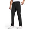 SERAMY Pantaloni da golf da uomo 76,2 cm, 81,3 cm, 86,4 cm, cavallo 5 tasche, slim fit, elasticizzati, leggeri, ad asciugatura rapida, pantaloni chino per lavoro casual, nero, 50