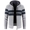 Generic Cardigan da uomo Maglioni Giacche invernali Slim Fit Manica lunga Plus Felpe con cappuccio in pile Maglione elasticizzato Maglione Classico Felpa con cappuccio con coulisse Giacca pesante Calda Giacca