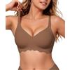 HORISUN Reggiseno senza ferretto da donna, senza cuciture, 3D Jelly Strip, push-up con forte tenuta, anti-ascelle, ideale per dormire, yoga e vita quotidiana