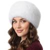 TRIFOLIUM Cappello Invernale Femminile - Caldo e Stiloso, Stile Russo Cosačes Bianco Perla Lungo Sintetico Etichetta di Fabbrica S (HT6386-S-WT-Fox)