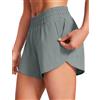 CRZ YOGA Pantaloncini Delfino Sportivi 13cm | Vita Alta, Fodera Rete, Asciugatura Rapida, Leggero, Una Tasca con Cerniera, per Donna