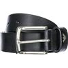 Emporio Armani Armani Uomo cintura con linguetta in pelle Nero 32