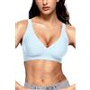 Vertvie Reggiseni senza fili Jelly Push Up Plunge Seamless Supporto | Senza ferretto, sollevamento, separazione e supporto senza fuoriuscite, scollo a V profondo taglio basso, spalline larghe