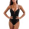 CUPSHE Costume da bagno intero da donna con scollo a V profondo in rete | Cinghie regolabili, coppe morbide rimovibili, supporto leggero per il busto, chiusura con gancio posteriore, rete trasparente