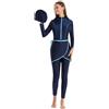 Generisch Costume da bagno islamico da donna musulmano, costume da bagno alla moda, tankini, islamico, a maniche lunghe, con pantaloni da nuoto, Hijab, 3 pezzi, costume da bagno musulmano arabo