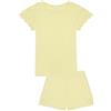 YAMAMAY - Pigiama Girocollo Corto, Giallo Pastello, Linea Happy Night, Donna, S