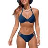 JFAN Costumi da Bagno Donna Due Pezzi Bikini Push Up Costumi Donna Mare a Vita Bassa Estate da Spiaggia