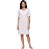 Zeitlos Camicia da Notte Donna Manica Corta a Fiori Scollo V, Farbe:Rosa, Größe-Damen:4XL