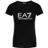 Emporio Armani T-Shirt donna EA7 8NTT63 TJ12Z, T-shirt manica corta, collo rotondo, Nero/logo bianco, L