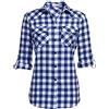 UNibelle Camicie da Donna Camicie a Quadri Camicie a Quadri a Maniche Lunghe Scollo a V Top a Tunica Casual Camicie con Bottoni S-XXL