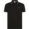 SUN68 Uomo Polo con Dettagli A Contrasto in Cotone Nero