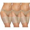 sesto senso 3 Paia Fasce Cosce Anti Sfregamento Sexy Elastico con 4 Strisce di Silicone Bande