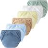 SEAUR Biancheria Intima per Bambina Set da 6 Mutandine in Cotone Mutandine da Allenamento per Bambina Mutandine Comode Colore Solido, 1-2 anni