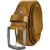 Zerimar Cintura Uomo in Pelle Naturale, Design Classico, Ideale per Ogni Occasione, Realizzata in Cuoio 35MM, Naturale, Taglia 130