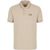 EA7 Emporio Armani Polo da Uomo Core Identity in Piquet Stretch, 8NPF16 (IT, Testo, XXL, Regular, Regular, Beige (Cobblestone))