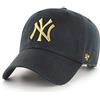 47_brand Cappellino Mlb New York Yankees Clean Up Curved V Relax Fit nero/d'oro formato: Regolabile