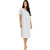 Generico Camicia da Notte Donna Mezza Manica Linclalor Art. LS130864 in Cotone Batista 100% Cotone (Azzurro, 58)