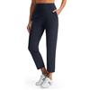 Comallan Pantaloni da Golf Donna Pantalone Estivo Leggero E Traspirante Taglia Corta Pantaloni Jogging Sportivi Allenamento Modello Stretch Casual Ed Elegante con Tasche 25, Blu Marino M