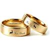 Hsumonre Promise Couple Rings Her Buck His Doe Inciso Matching for Wedding Engagement Valentine's Day Titanium Stainless Steel Black A Pair (Black(Her Buck&His Doe),Men9&Women8)
