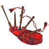 vidaXL Cornamusa Scozzese Great Highland Rosso Regale Strumento Fiato Folclore