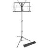 Lawrence LMS02-BK - Leggio pieghevole, regolabile, in metallo, con custodia, colore nero