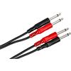 Hosa CPP-201, Stereo Interconnect, Dual 1/4 in TS to Same, 1 m