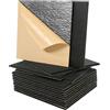 Ciounmb 18 pannelli acustici autoadesivi, ad alta densità, assorbitori acustici, pannelli acustici, pannelli acustici per soffitti porta e trattamento acustico, 30 x 30 x 0,9 cm (nero)