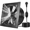 VEVOR Ventilatore di Scarico da 304 mm, Ventilatore di Sfiato a Parete ad Alta Velocità da 1558 CFM con Controllo della Velocità, Basso Consumo da 70 W, per Soffitta, Garage, Cantina, Officina