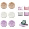 JOVYTH 10 Pezzi Tappeti Miniatura per Casa delle Bambole, Peluche Tappeto e Cuscino, Accessorio Morbido per Salotto e Camera, Decorazione Fai-da-Te