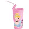 Joy Toy Principesse Disney - Bicchiere con Porta Cannuccia