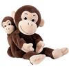 Beleduc Marionette Beleduc per Bambini dai 3 Anni in su - Mamma Scimmia e Il Suo Cucciolo - Peluche da Mano per Gioco di Ruolo e narrazione