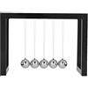 BuyWeek Newton - Palline di equilibrio a pendolo, 5 palline, 16 × 11,6 × 8,7 cm, in plastica, per casa e ufficio