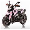 GarveeHome Moto Elettrica Da 6V Per Bambini Con Batteria Ricaricabile 4Ah, Moto Motore 380 Guida in Interni Ed Esterni, Giocattolo Cavalcabile