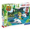 Clementoni- Leo & Tig Supercolor Tig-24 Maxi Pezzi-Made in Italy Bambini 3 Anni, Puzzle Cartoni Animati, Multicolore, 24223