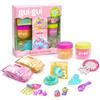 Gui Gui Fruity Glow Deluxe - Kit di 2 slime profumati Jelli & Clear, per abbellire il tuo slime, rituale di bellezza in 5 fasi, include Gua Sha e Scoop Tools, dai 6 anni in su