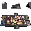 XJJAUGKLY Tavolo puzzle ribaltabile, 1000 pezzi, tavolo puzzle pieghevole con 6 cassetti, puzzle con design 2 in 1, supporto e coperchio, super leggero, in feltro per puzzle fino a 1000 (nero)