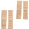 Limtula 2PCS Realistico Ciechi in miniatura Modello Figurine per 1/12 Casa di Bambola Decorazione Scena Display Mobili Casa di Bambola Paesaggio Realistico Persiane in legno in miniatura