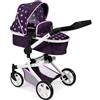 Bayer Chic 2000-Passeggino Combinato per Bambole Mika, Motivo, Colore Stelle Viola, 73 x 41 x 82 cm, 595