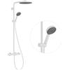 hansgrohe Pulsify S Puro - Colonna doccia con miscelatore termostatico, Sistema doccia (260 mm) con rubinetto, doccetta (3 getti), tubo, asta e soffione doccia tondo, bianco opaco, 24236700