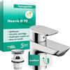 hansgrohe Neovis Q 71350000 - Miscelatore per lavabo con scarico push-open a risparmio energetico (CoolStart), rubinetto bagno con beccuccio altezza 63 mm, miscelatore lavabo a risparmio idrico