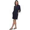 Street One Abito in Denim Lungo al Ginocchio con Maniche a 3/4 Rinse Soft Washed 34