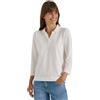 Cecil Polo a Maniche a 3/4 con Bottoni, Colore Bianco Vaniglia, Taglia XL