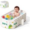 Teuaplo Vasca da Bagno Pieghevole per Bambini, Vaschetta Bagnetto Neonato Adatta da 0 a 8 Anni, Multiuso e Salvaspazio con Tappo di Scolo(78 * 45cm)