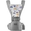 SONARIN Marsupio Neonati Ergonomico con Sedile,Puro Cotone Portantina Leggero e Traspirante per Bambini da 0-36 Mesi,Approvato da Standard di Sicurezza,Multiposizione,Fino a 30 KG(Grigio)