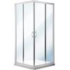 Idro Bric SCACER0099BI Box Doccia Quadrato in Alluminio, 77-79 x 77-79 x 185