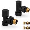 Inbagno Kit Valvola e Detentore Nero Opaco Multistrato 16 Termoarredo G 1/2