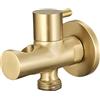 Weirun Bagno in ottone da parete per doccia a parete con presa a muro per doccia a spruzzo per doccia con valvola di controllo del flusso con interruttore di spegnimento dell'acqua, oro spazzolato